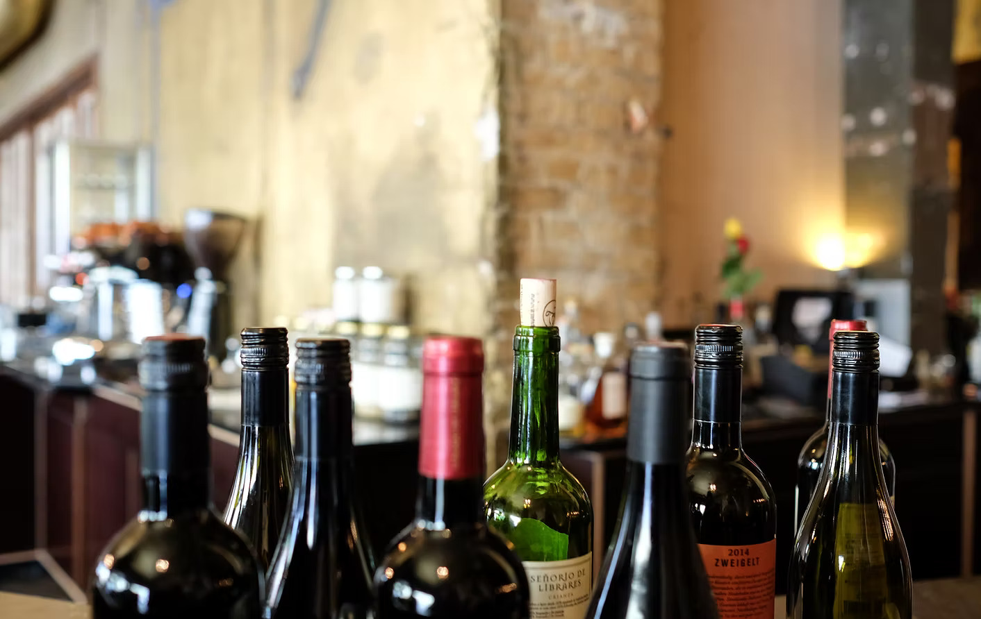 Wine bottles for sampling